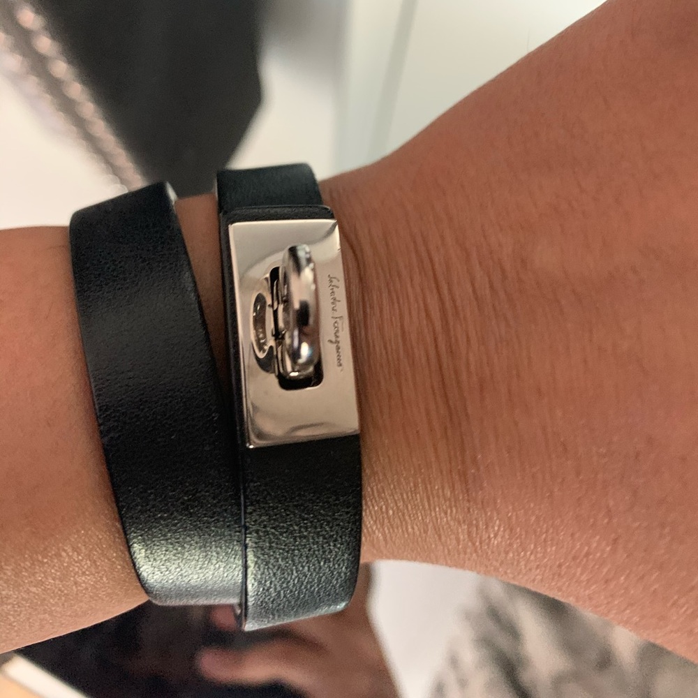 Salvatore Ferragamo leather double wrap